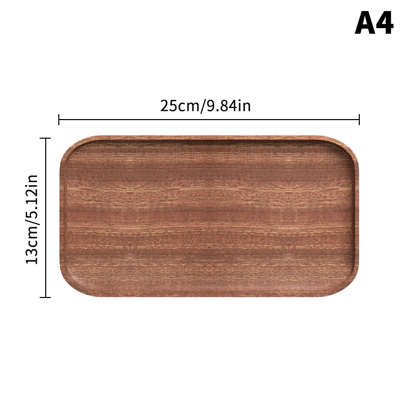 1PC Houten Dienbladen Ovale Houten Dienblad Schalen voor Serveren Voedsel Gerechten Dinerborden Massief Houten Ronde Dessertbord