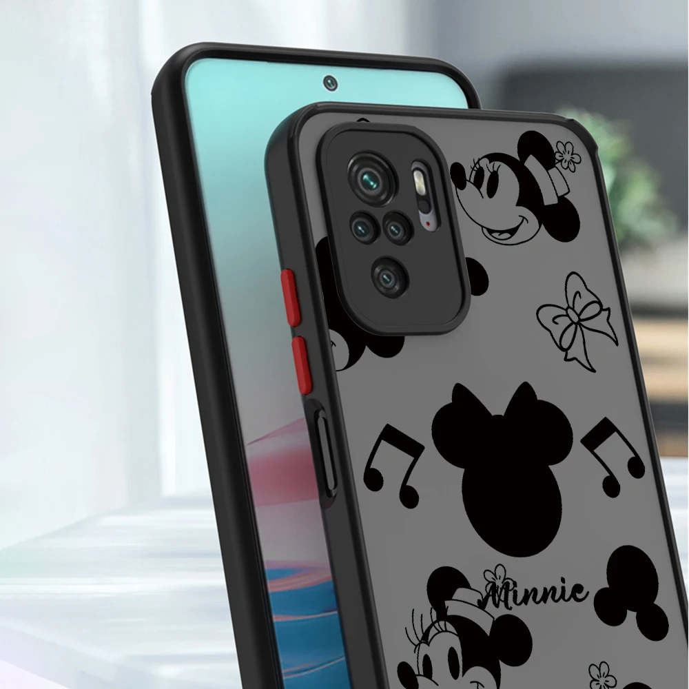 Disney Minnie Mouse Logo Phone Case for Xiaomi Redmi Note 12 13 Pro 9T 11S 12S 10S 11T 11 Pro 10 Pro 9S 9 Matte Cover Clear