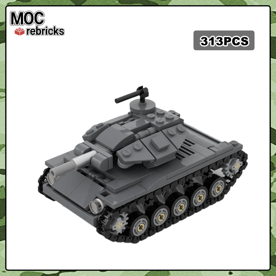 Battle Series MOC American T49 Light Tank Infantry Fighting Armoured Vehicle Model DIY Building Block Bricks Kids Birthday Gifts