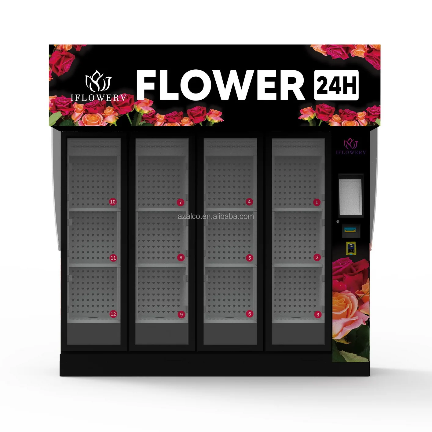 شاشة نظام الأوراق النقدية SDKSmart Locker آلة بيع الزهور الطازجة موزع المياه اللمس