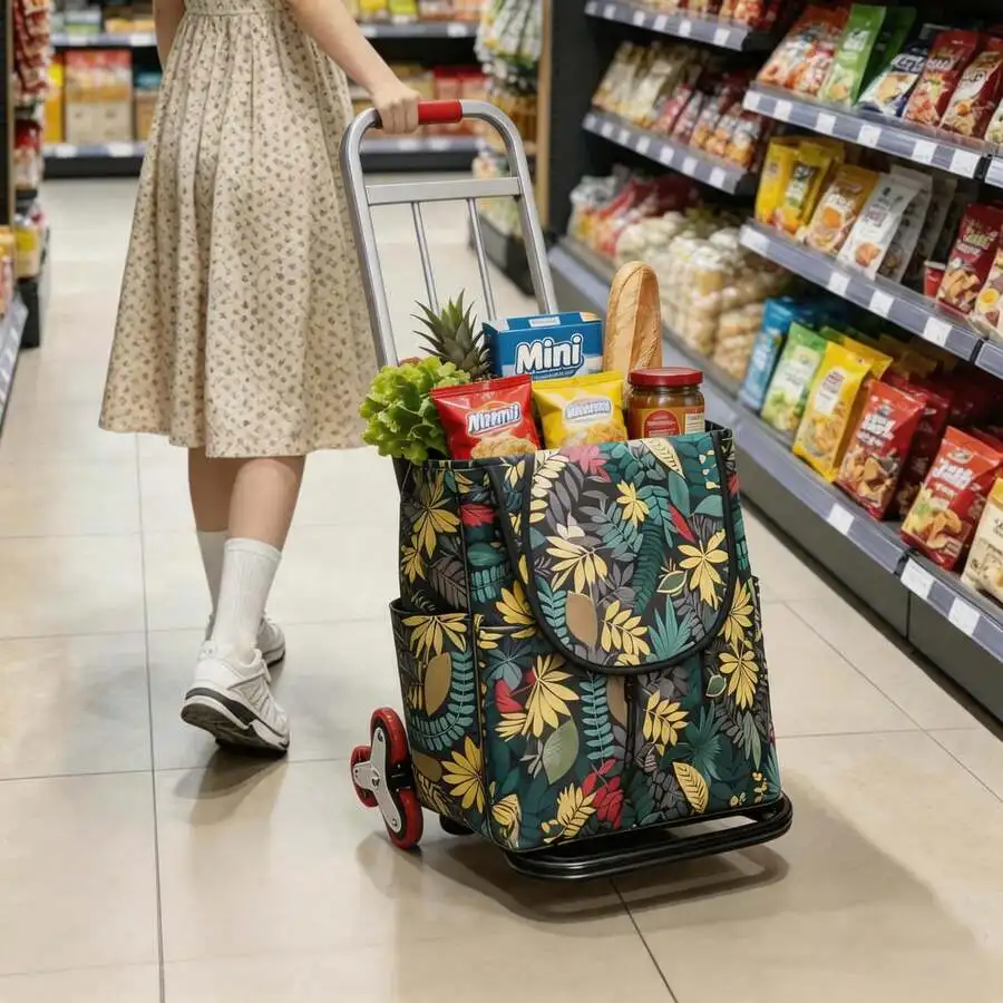 Heavy-Duty Stair-Climbing Handcart, With A Maximum Load Capacity Of 680 Lbs, This Foldable, Multi-Functional Flatbed Pallet Truc