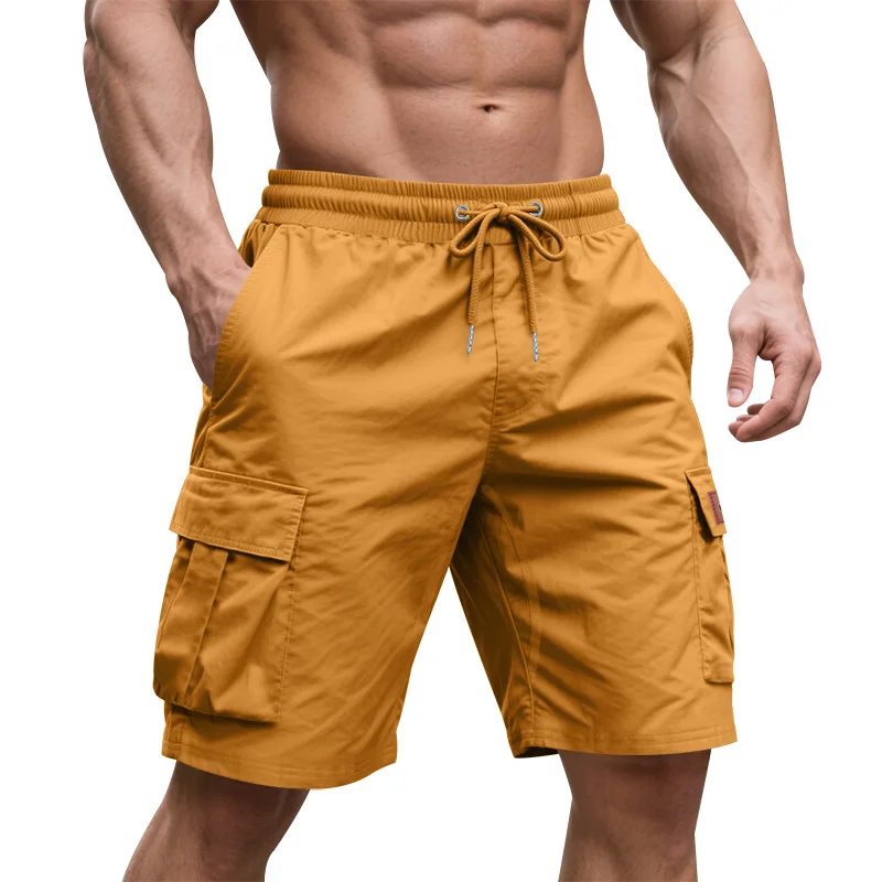

Мужские винтажные шорты-карго в американском стиле, сверхпрочная рабочая одежда с завязками на талии и несколькими карманами, прочная работа на открытом воздухе, уличный стиль (2025)