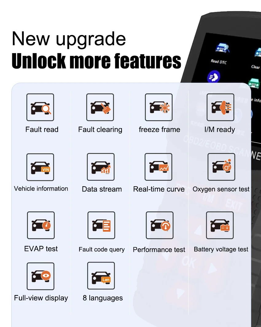 S611 المهنية obd2 نظام الماسح الضوئي للسيارة أداة تشخيص رمز قارئ السيارات الجهد جهاز اختبار بطارية رمز خطأ المحرك واضح