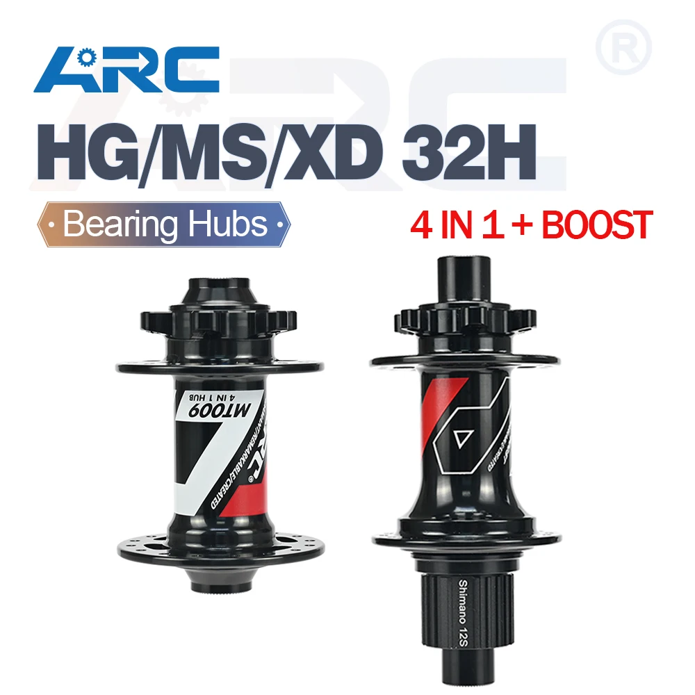 

ARC MT009 BOOST 4 IN 1 Front Bicycle Hub Mountain MTB Bike Hub Bicycle Hubs Quick Release 110x15 100x15 Disc Brake 32Holes Part