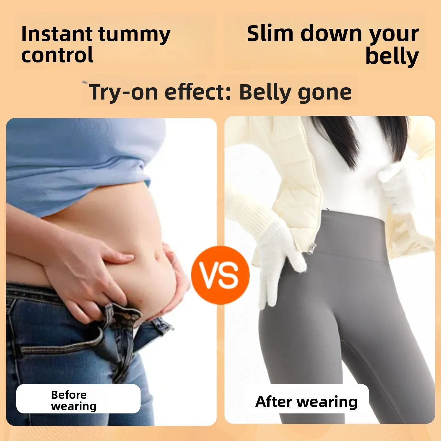 High-Waist Thiened Fce Women's Yoga Pants arkskin Pattern Abdomen Control Autumn Winter New Sle Casual Nine-Piece Pants