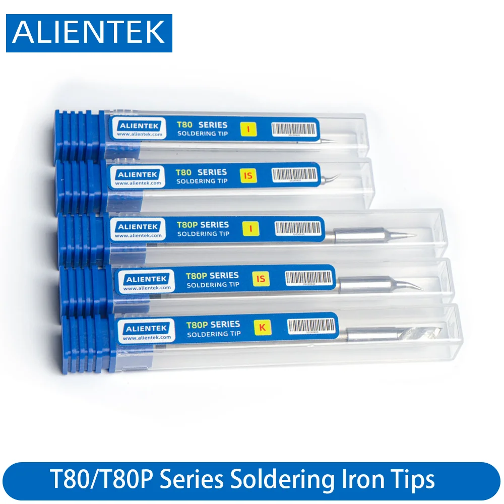 ALIENTEK T80 T80P Original Press-on Heating Soldering Iron Tip Kits C245 C210 Core Welding Tools T80-I K IS Tips