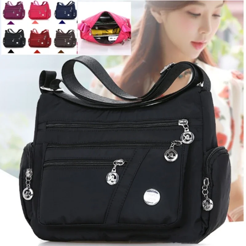 New Women Fashion Waterproof Nylon Oxford Crossbody Bag Shoulder Messenger Bag  High Quality Messenger Handbags Travel Wallet