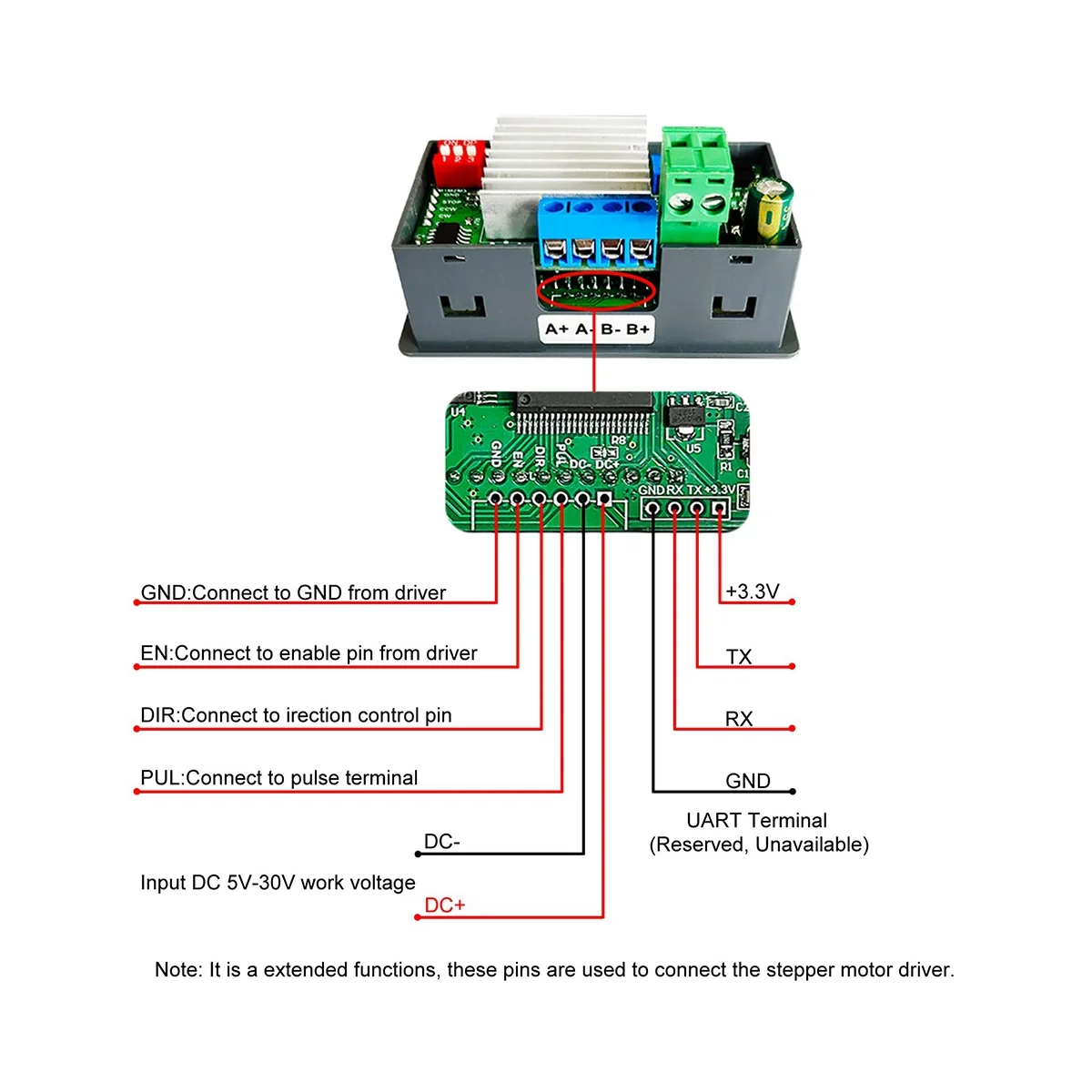 Contrôleur de pilote de moteur pas à pas ZK-SMC02 carte intégrée avant/barrage angle de vitesse d'impulsion ControlTech pour moteur 42 57