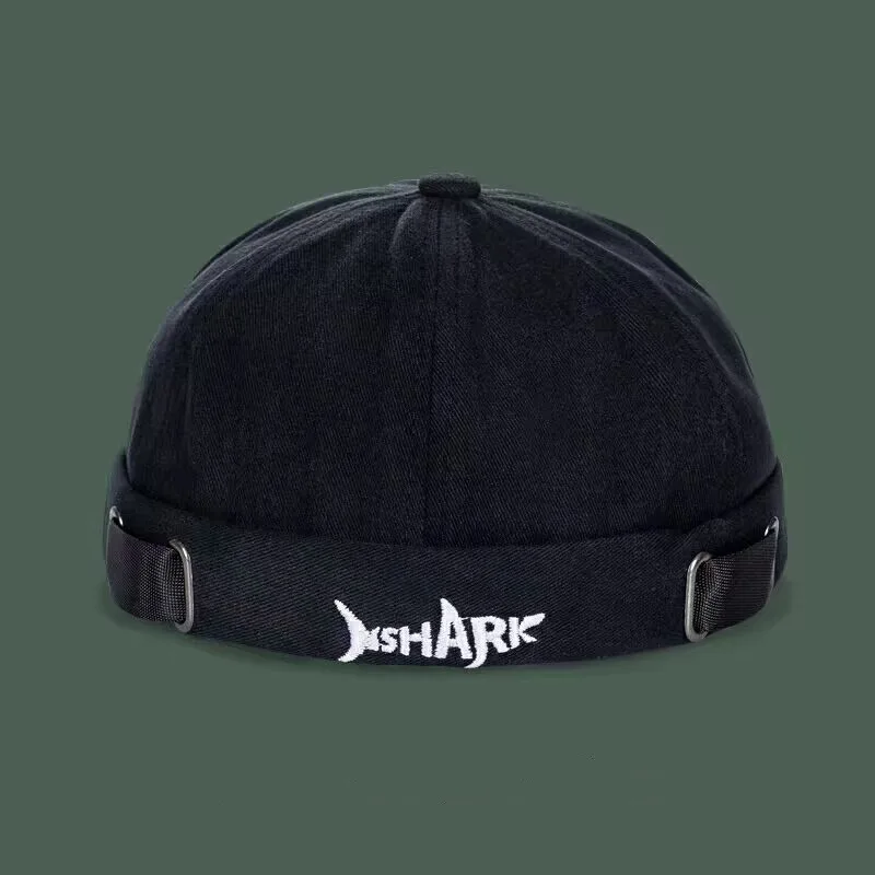 Melon Cap Shark Embroidered Hat Male Spring And Autumn Landlord Hat Personality Beanie Hip Hop Japanese Yuppie Hat Female