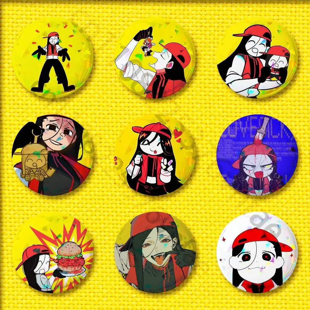 

Meat Girl Yi Xi Singer Badge For 32mm 25mm 44mm 75mm 58mm Round Pin Brooch Insignia Cover Decoration