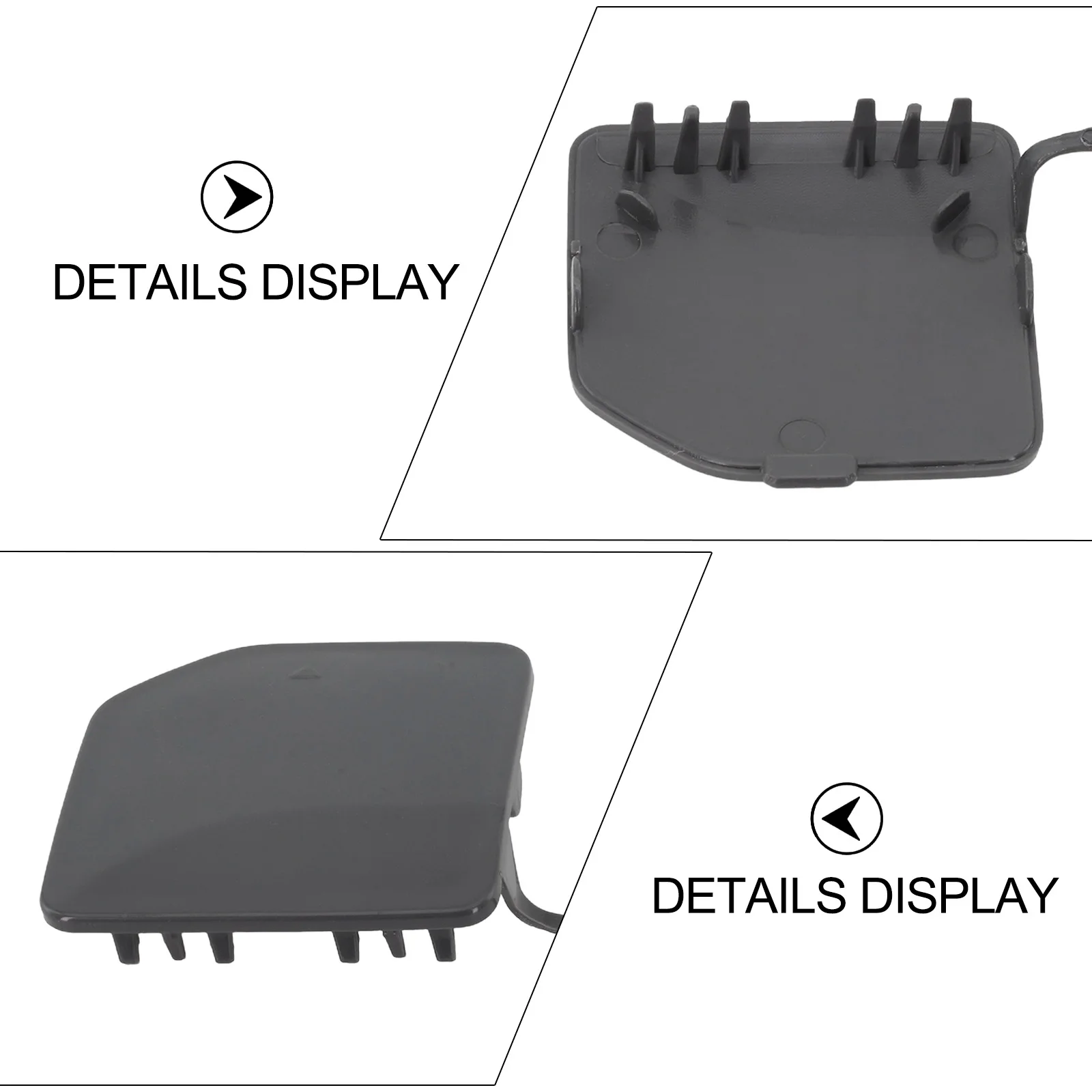 Car Repair Tow Hook Cap For BMW X3 G01 Cover Unpainted Black Color Direct Replacement Part Fitment Compatibility