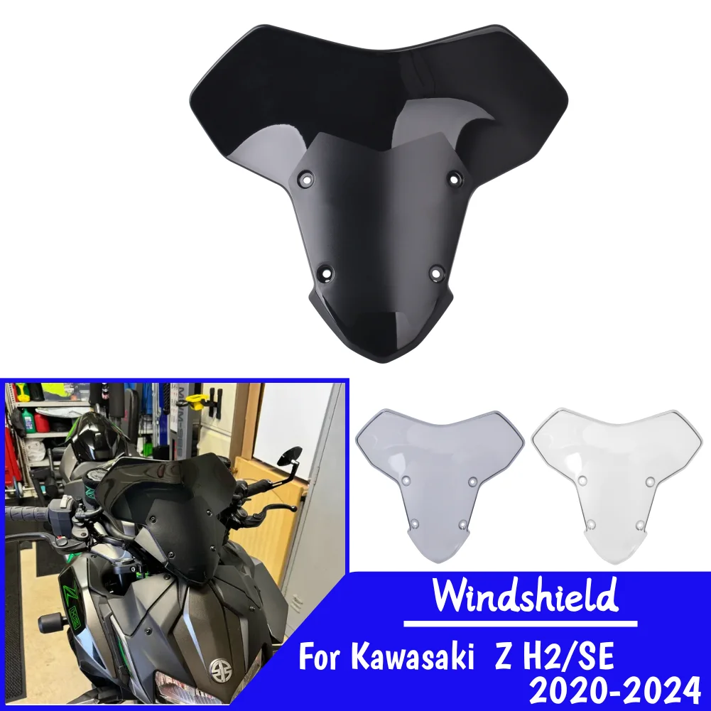 

Z H2 SE Windshield Windscreen For Kawasaki ZH2 2020-2024 Front Wind Shield Screen Motorcycle Air Deflectors Accessories
