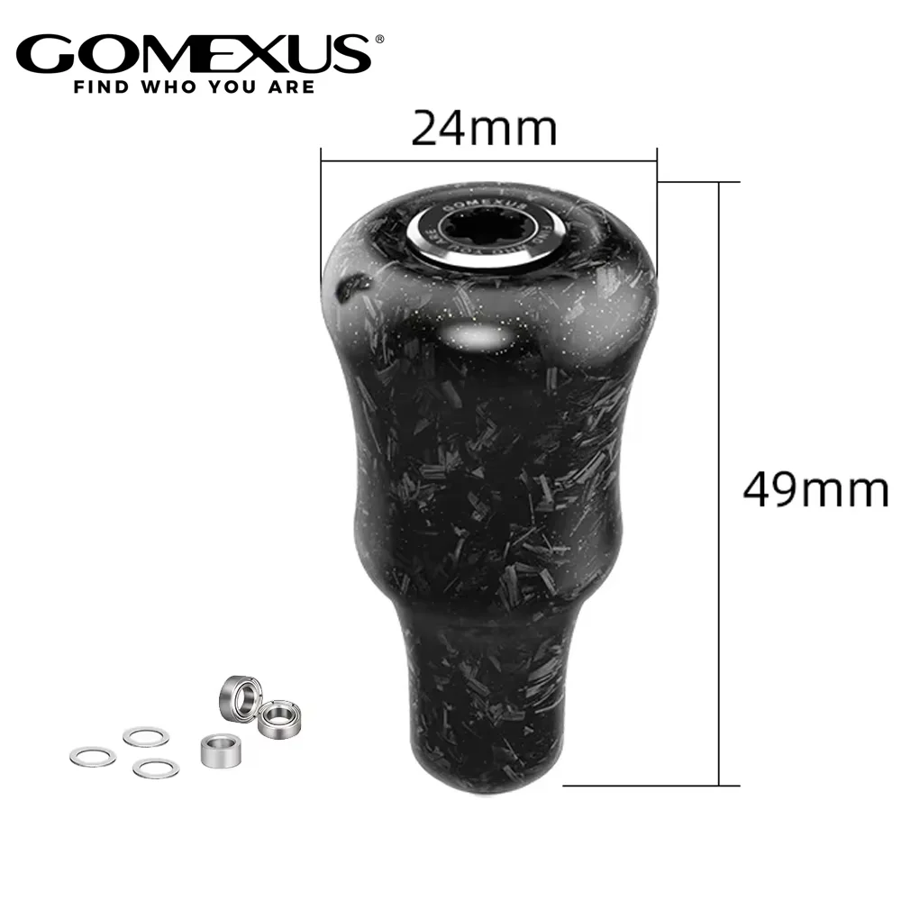 GOMEXUS F24mm Carbon Power Knob for Shimano Stradic Tranx Curado SLX Daiwa Zillio Tatula Fuego Spinning Baitcasting Reel Handle view 2