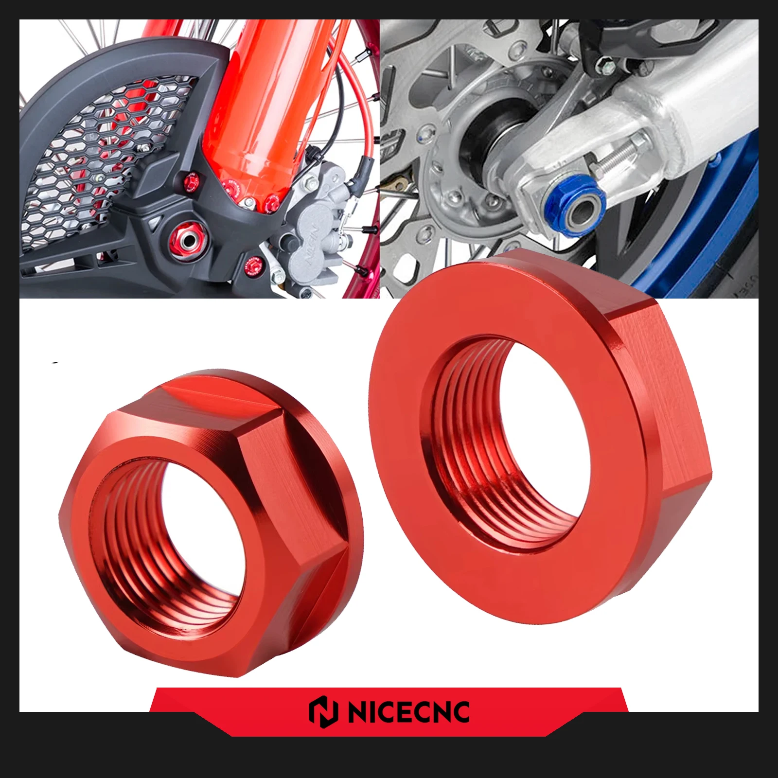 

NICECNC For Honda CRF450R 2002-2021 CR125R CR250R 2000-2007 CRF 250 450 R X RX L Motorcycle Front Rear Wheel Axle Nut Screw Kit