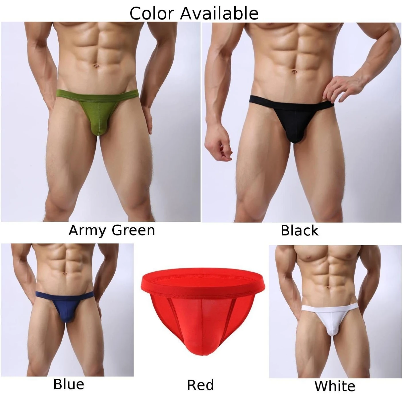 Underpant Lingerie Briefs Boxer Men's Underwear Men's Soft Modal Army Green Homewear Underwear Short Trucks Panties
