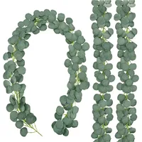 6Ft Artificial Eucalyptus Garland Plant Decoration Hanging Greenery Leaves Fake Plants Vine for Wedding Arch Garden Home Decor