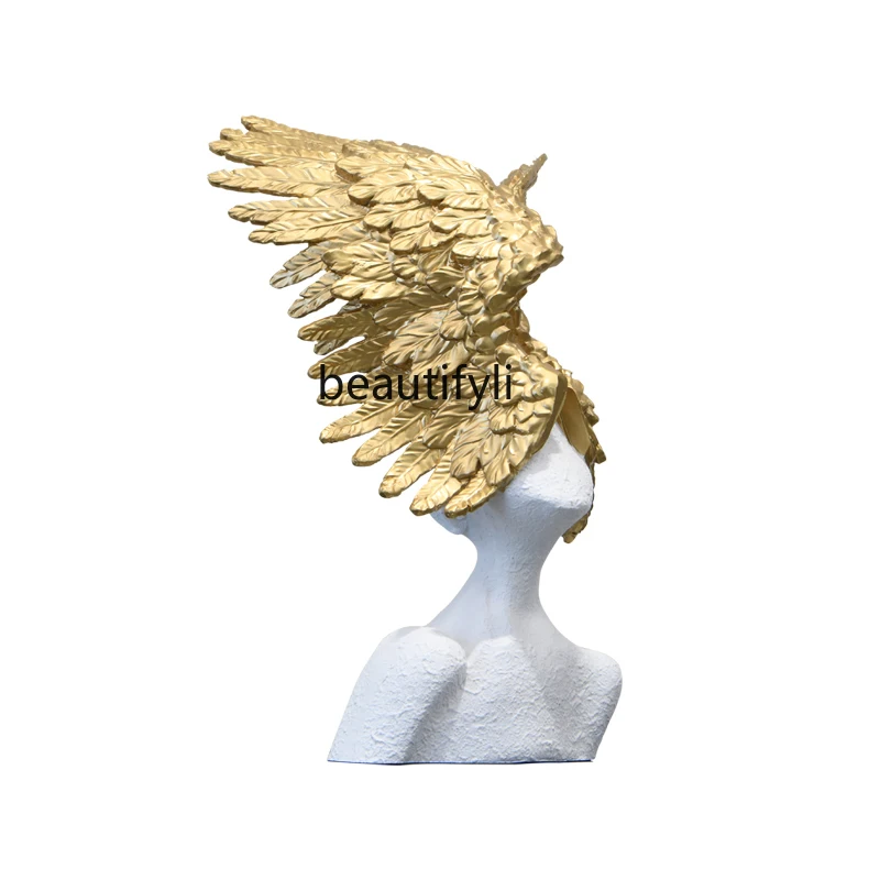 

Abstract Sculpture Model House Home Ornament Living Room Entrance Characters Soft Decoration