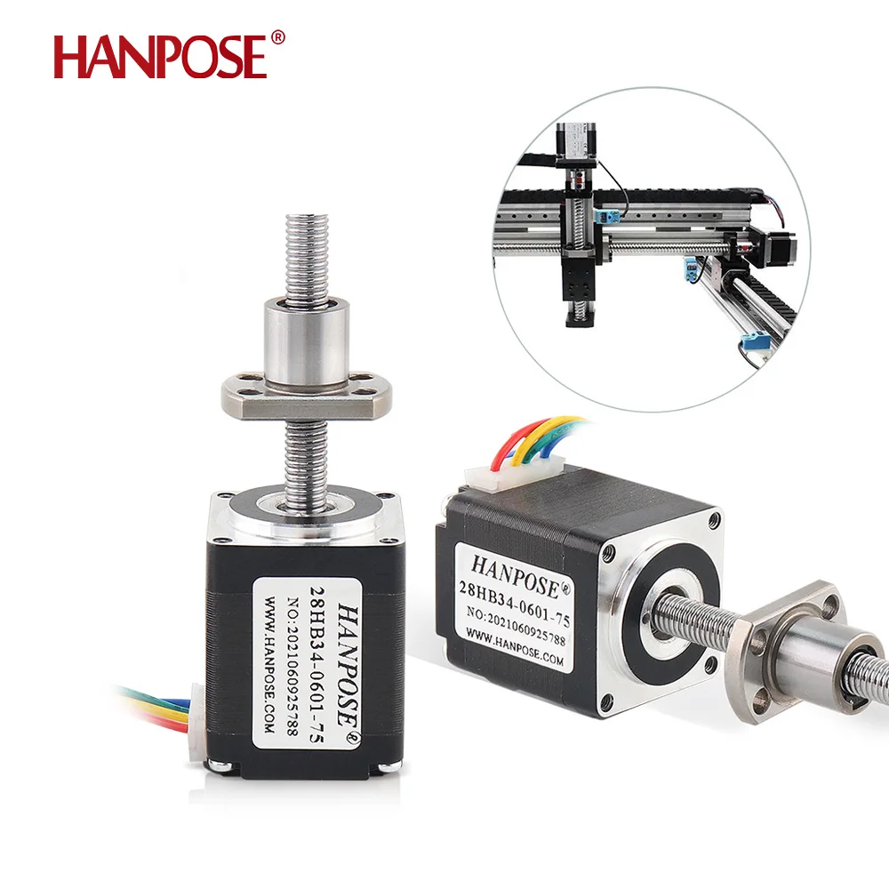 28 stepper motor linear 28HB34 -SFU0601 L100-300MM   for 3D printer accessories ball screw nema11 stepper motor