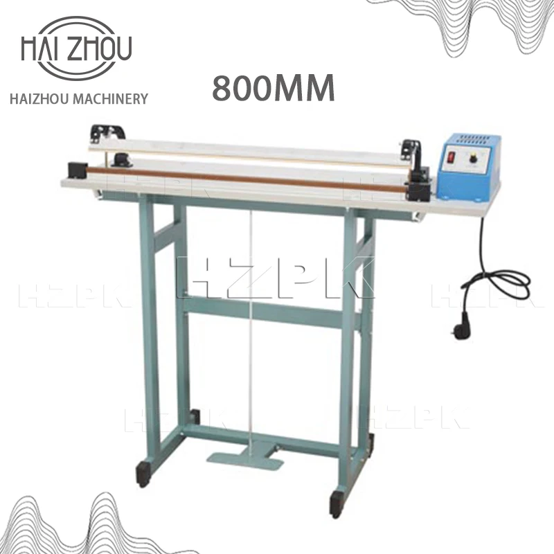 HAIZHOU Commercial Packing Machine Foot Pedal Plastic Bag Heat Sealer Durable Floor Type 800mm SF-800