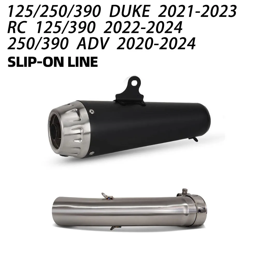 390ADV Exhaust Muffler For 125/250/390 RC/DUKE/Adventure 2020-2024 Motorcycle Exhausts Pipe Slip on Line Kit Pro Race Tail Tube