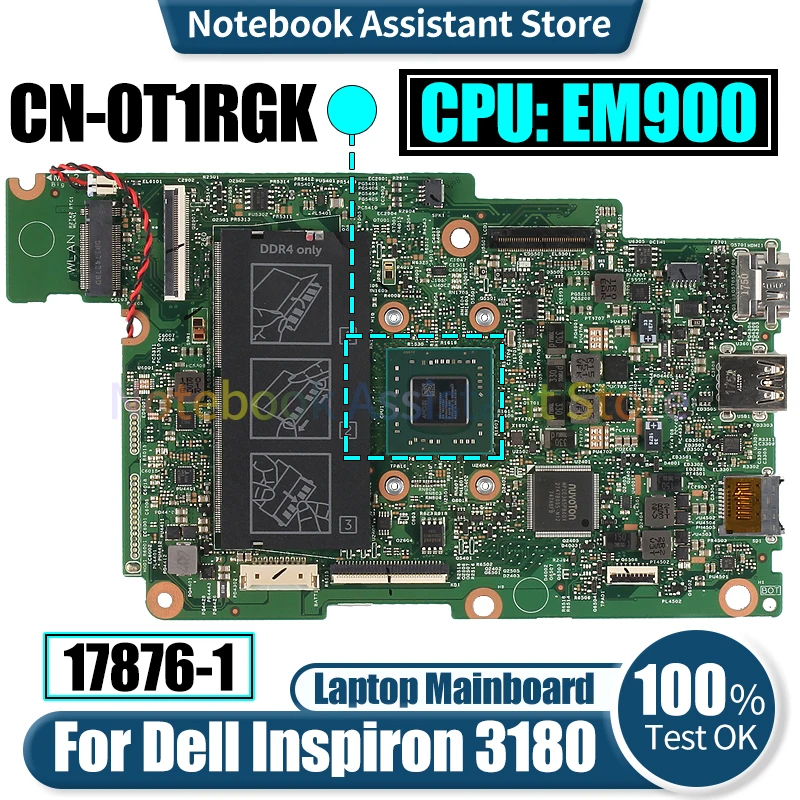 

17876-1 для материнской платы ноутбука Dell Inspiron 31180, CN-0T1RGK, процессор AMD EM900, материнская плата для ноутбука