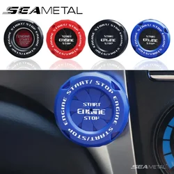 SEAMETAL Car Engine Start Stop Switch Button Cover accensione protezione antigraffio adesivi decorativi per accessori auto