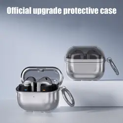 Transparent Bluetooth Earphone Protector Case for Samsung Galaxy Buds 3 Pro/Buds 3 Headphone Protective Sleeve With Carabiner
