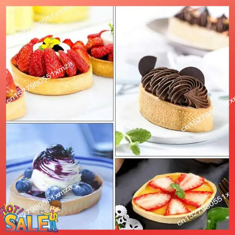 

ABCL 4PCS Cake Mold Tool Pastry Cheese Tart Ring Kitchen Utensils Porous Cake Mouss French Tart Ring (Boat)