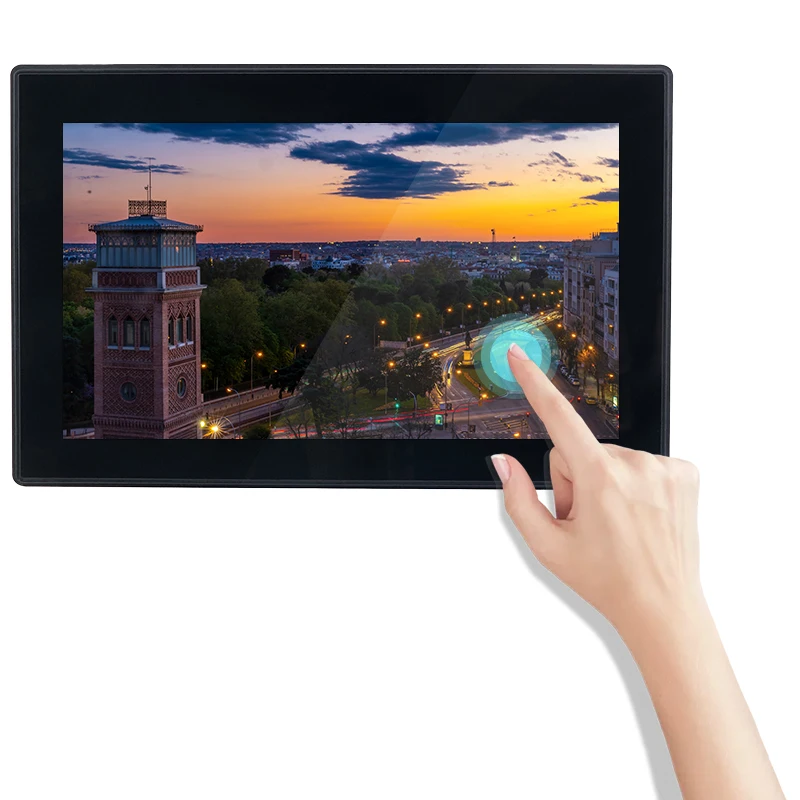 New 7 Inch Capacitive Touch Screen Monitor 1024x600 Resolution Free HMI Software USB/VGA/ Interfaces Android Operated
