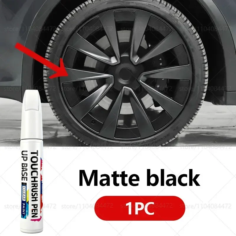 Car Wheel Hub Paint Pen For Tesla Model 3 Y X S Rim Scratch Repair Marker Waterproof Touch Up Pen Silver Matte Black Matte Grey - view 5