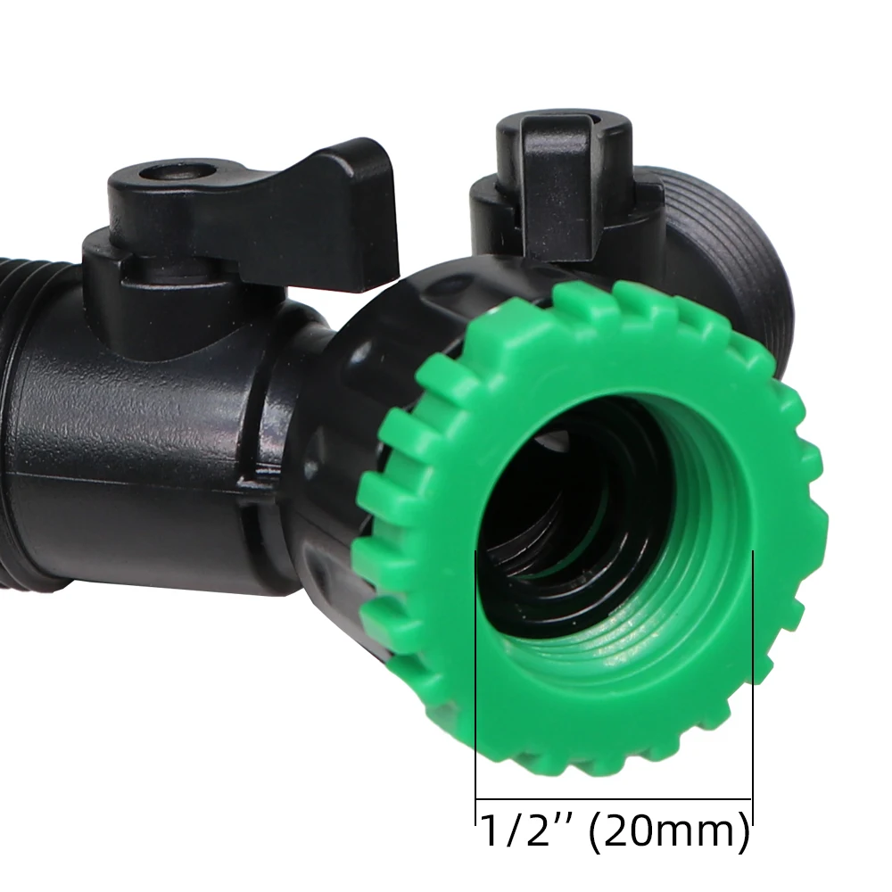 2-IN-1 Female Thread 1/2'' 3/4'' to 1/4'' 3/8'' 1/2'' Barb 2-Ways 4-Ways Shut Off Connector Garden Watering Coupling Adaptors