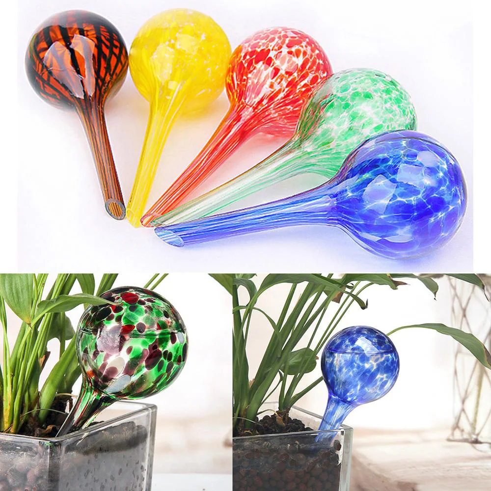 1pcs Automatic Plant Watering Bulb Garden Plant Water Device Drip Irrigation System Glass Watering Ball Garden Watering Tool