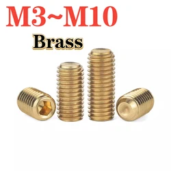 Brass Hexagonal Socket Head Fixing Screw M3 M4 M5 M6 M8 M10 Socket Head Fixing Screw Headless Machine Meter Screw