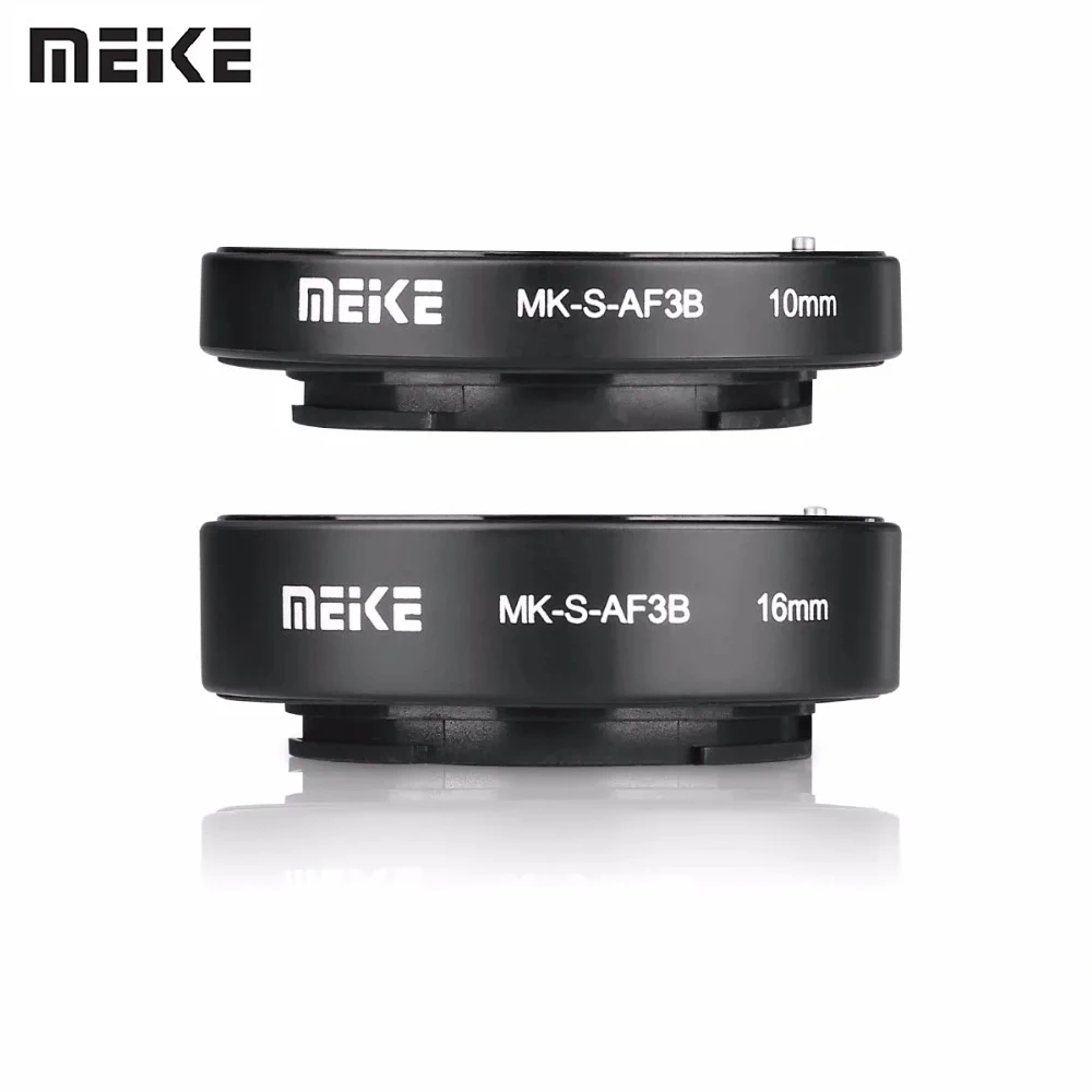 

MEKE Meike MK-S-AF3B AF Extension Tube Adapter Ring Lens for Sony NEX Micro DSLR (10mm, 16mm) E-Mount NEX-3 NEX-5 Camera