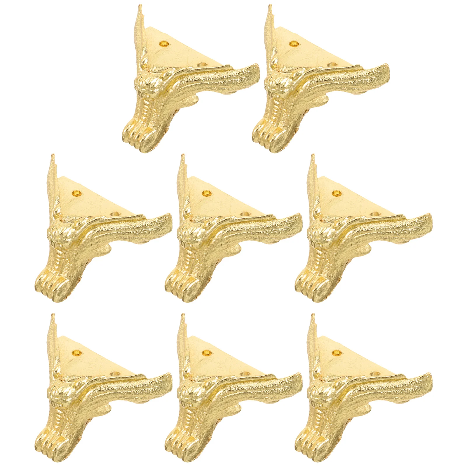 

8pcs 25X33Mm Zinc Alloy Furniture Legs Replacement Feet For Sofa Chair Bed Wooden Box Style Corner Protectors Home Office Decor