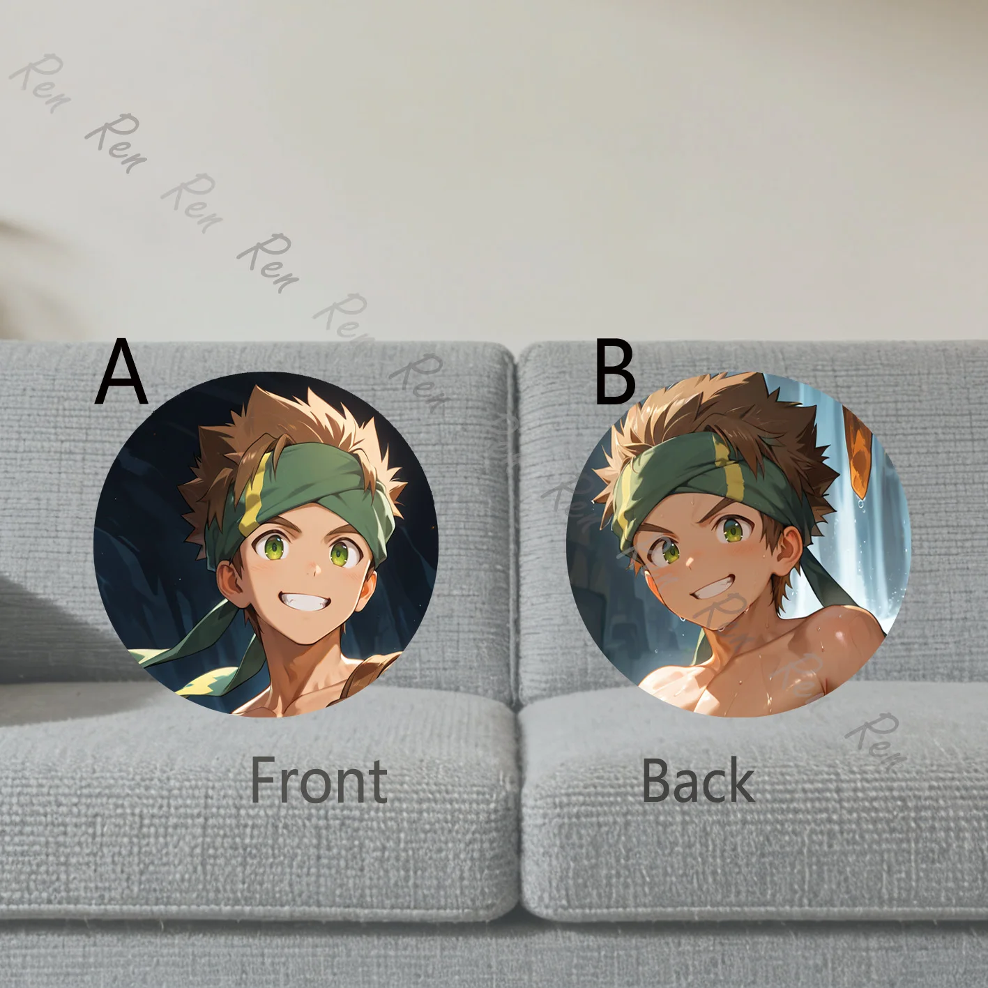 Dakimakura Anime Mash Kai Pillow Cover Sofa Cushion Double-side Print Throw Pillow Case 40X60cm