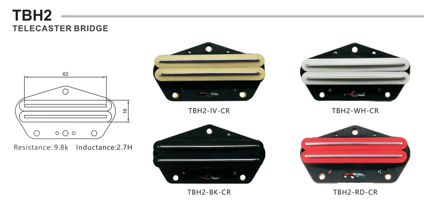 التقاطات القضبان السيراميكية ذات السكك الحديدية المزدوجة لأجزاء الجيتار #5