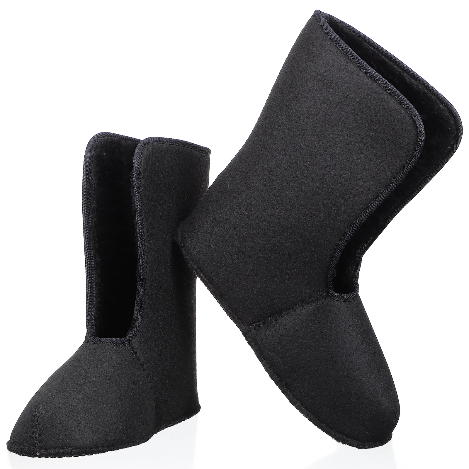 

Winter Warm Waterproof Cotton Shoes Fleece Liners Boot Socks Black Child Size Durable Fishing Hiking Shoe Outdoor