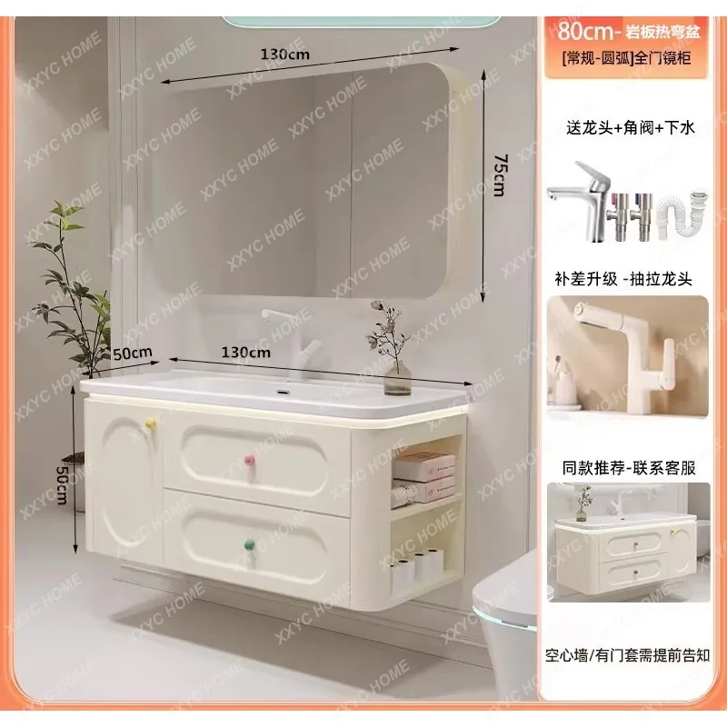 SLModern Organizer Bathroom Cabinet Mirror Perfume Storage Shelves Cupboard Closet Skincare
