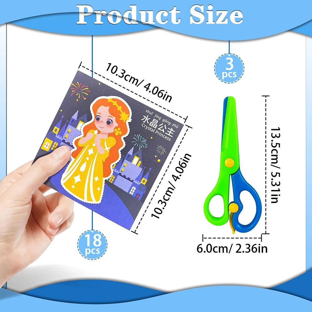 Peuterschaar oefenset voor kinderen van 3-5 jaar, veiligheid tweekleurige voorschoolse trainingsschaar voor peuter, kinderen, kinderen papier snijden