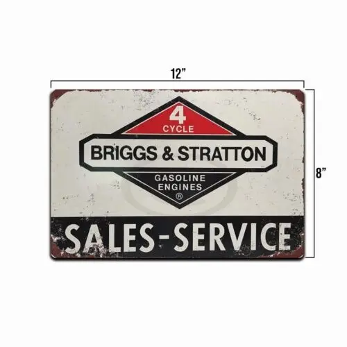 VINTAGE looking Briggs & Stratton  8X12 METAL NOVELTY GARAGE SIGN