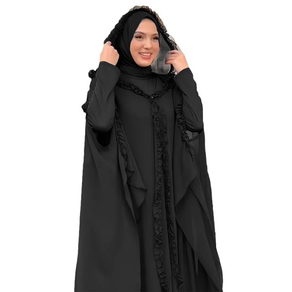 Открытый Abaya Дубай 2024 кафтан мусульманский кардиган Abayas платья для женщин Повседневное кимоно халат женский кафтан Турецкая мусульманская