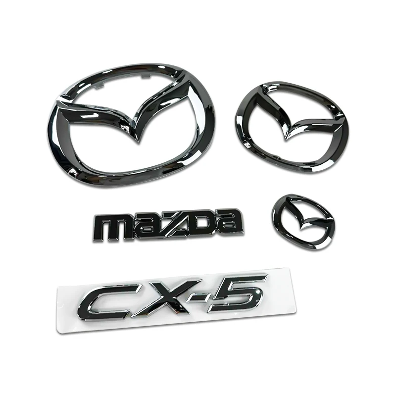 Plastic Car Front Trunk Emblem for Mazda CX-5 CX5 Steering Wheel Badge 3D Body Replaced Sticker Rear Tail Refitting Decoration