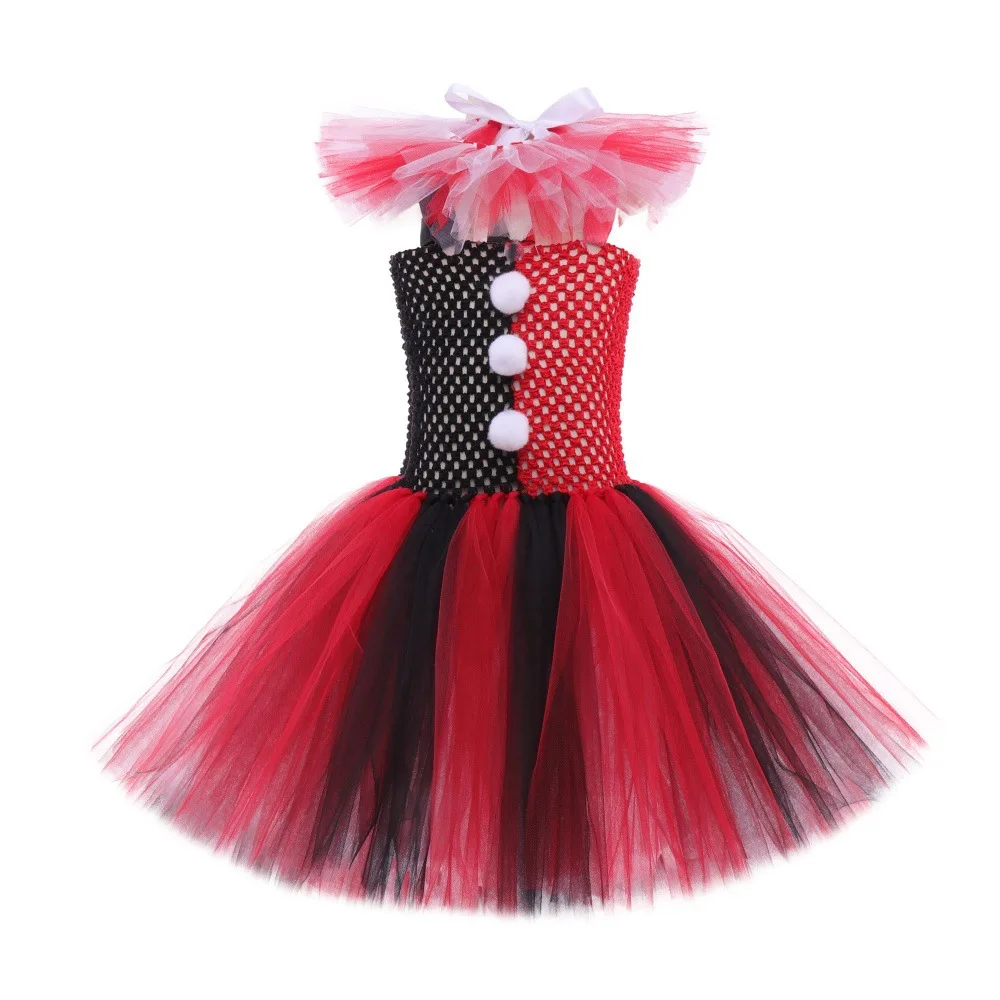 Children Funny Cute Mesh Tutu Dress With Accessories Outfit Halloween Carnival Fancy Party Role Play Stage Performance Clothing