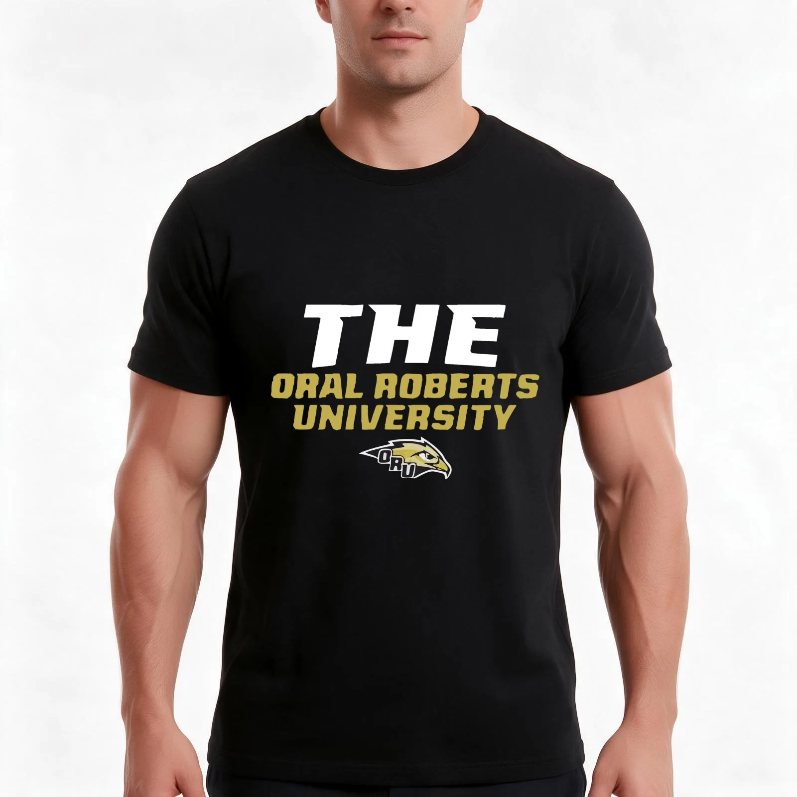 THE ORAL ROBERTS UNIVERSITY T-Shirt, Summer Casual Cotton Tee, Oversized Streetwear Tops, Vintage Graphic Print, 100% Cotton