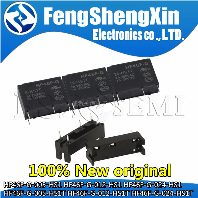 5pcs HF46F-G-005-HS1 HF46F-G-012-HS1 HF46F-G-024-HS1 HF46F-G-005-HS1T HF46F-G-012-HS1T HF46F-G-024-HS1T HF46F Relay Socket