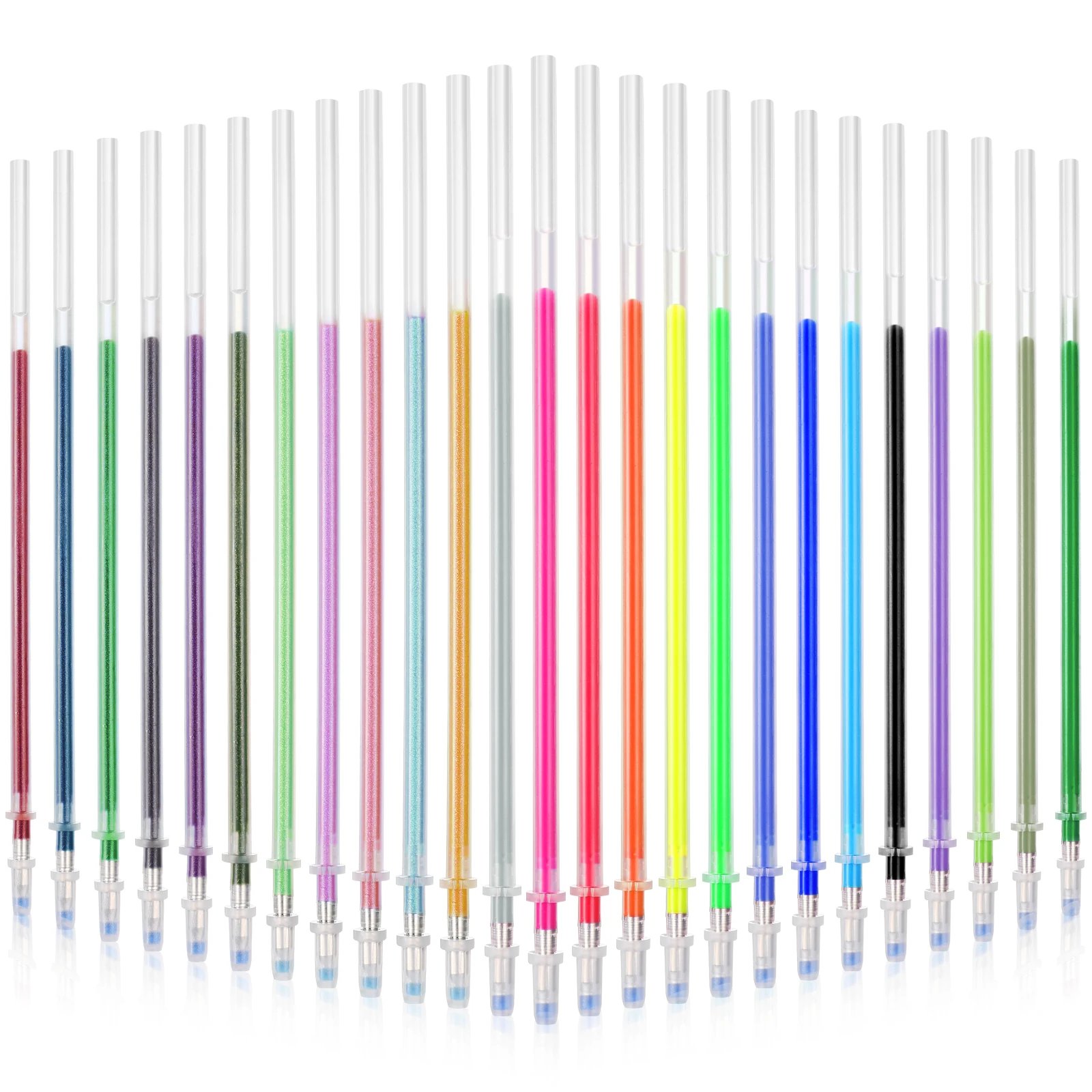 

100 Pcs Gel Pen Refills Colorful Ink Refills for Pens Leak Proof Fine 0 8mm Tip Crafts Doodling Study Notes