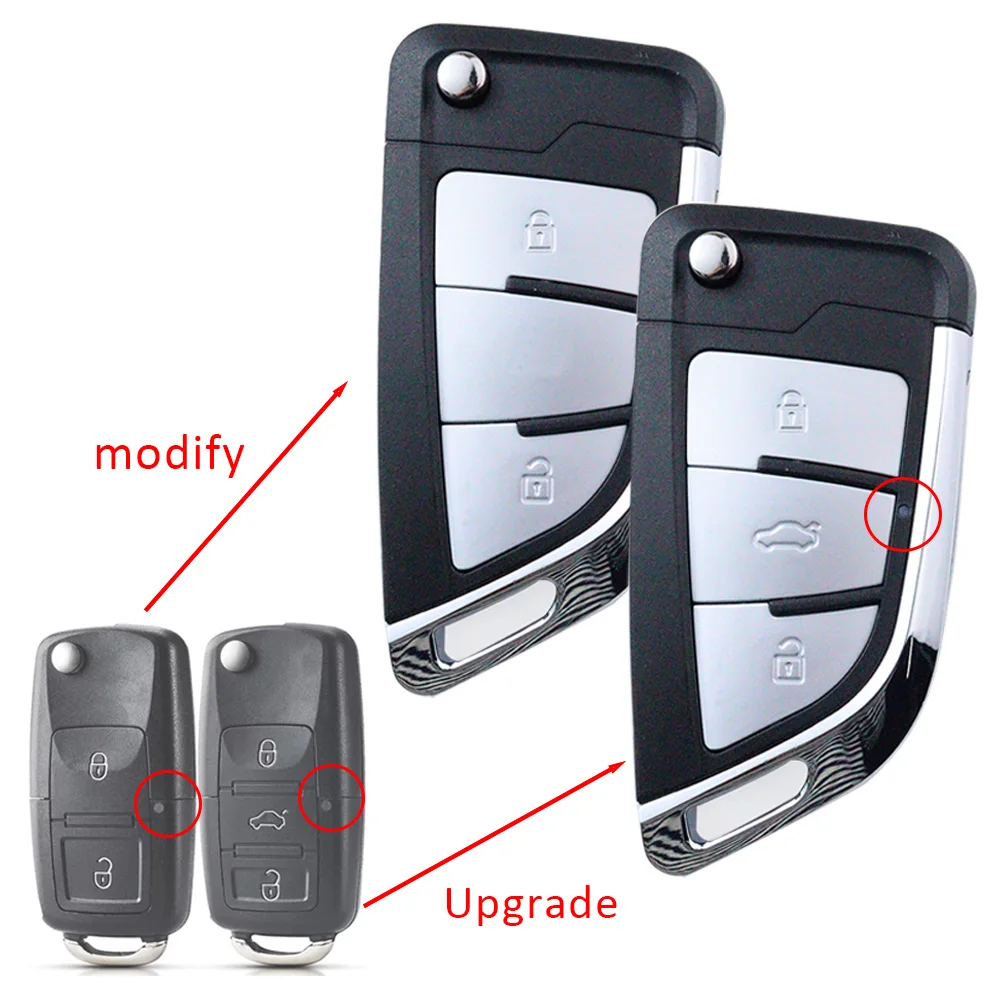 2 3 Bottons Upgrade Car Key Fob Case Shell Housing for For Volkswagen for Vw Jetta Golf Polo Passat Beetle for Skoda for Seat B5