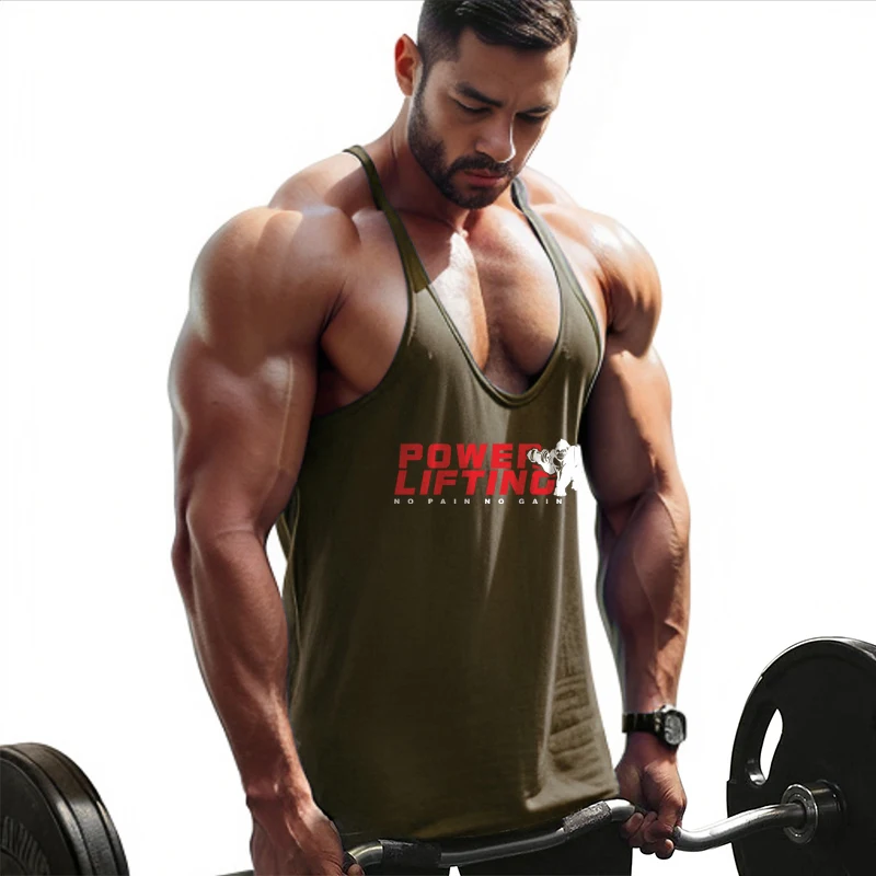 European American Men\'s Tank Tops Fitness gym Clothing Muscle Sleeveless Sportswear Summer Shirts Man Bodybuilding Running Vest