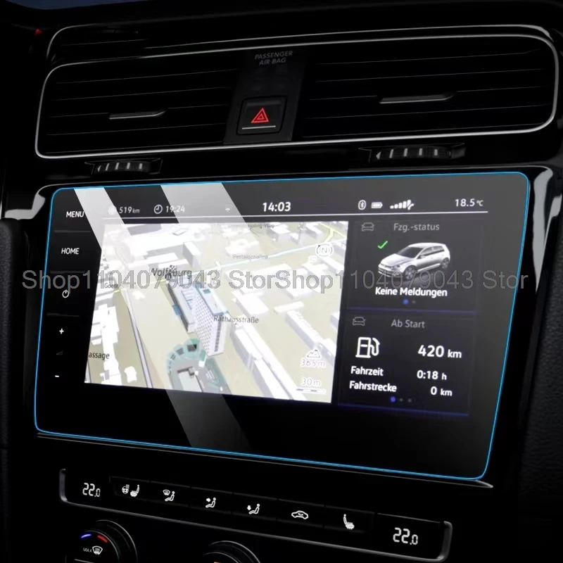 واقي شاشة من الزجاج المقسى لسيارة فولكس فاجن جولف 7 7.5/facelift 2018-2020 9.2 بوصة أداة ملاحة GPS للسيارة 12.3 بوصة